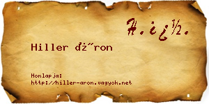 Hiller Áron névjegykártya